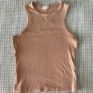 Cotton On Tan Ribbed Tank Top